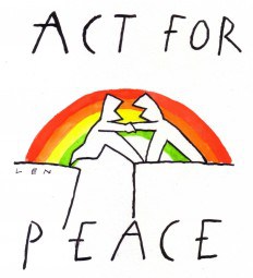 Vrede, cartoon van Len voor 2013