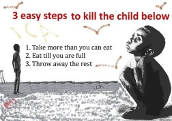 Als we ons voedsel niet verspillen heeft ook dit kind voldoende te eten.