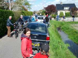 Zelfs op de fiets was er geen doorkomen meer aan.